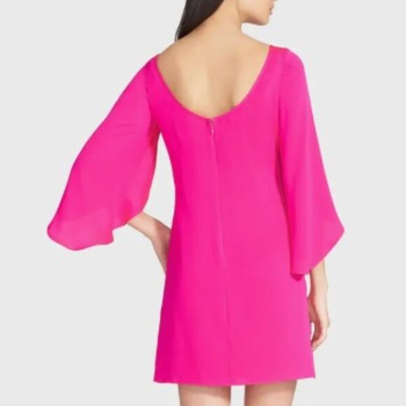 MILLY Fuchsia Papillion Shift Dress. Size 8 NWT - Picture 2 of 9